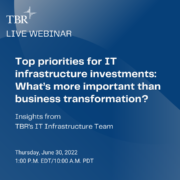 Top priorities for IT infrastructure investments: What's more important than business transformation?