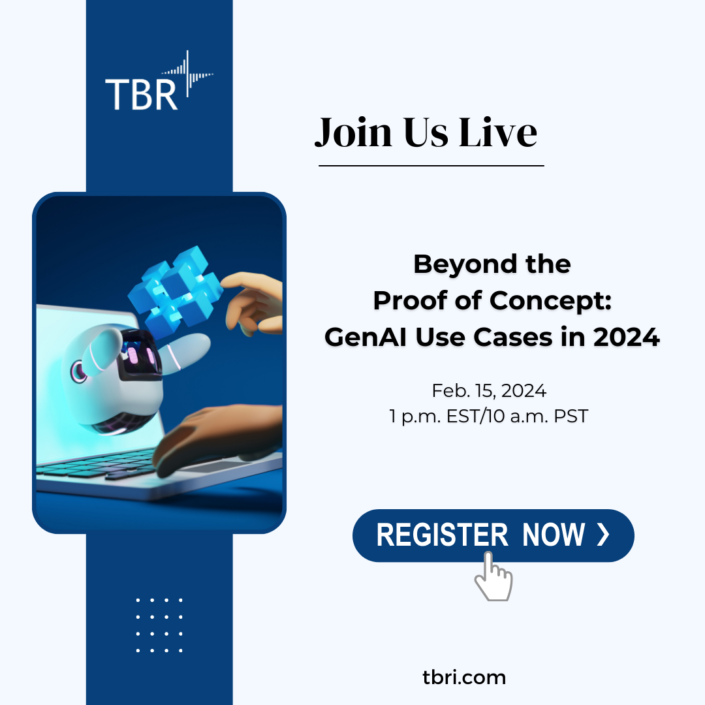TBR Insights Live - Beyond the Proof of Concept: GenAI Use Cases i 2024
